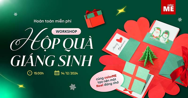 Workshop Hộp quà Giáng sinh 2024 - Miễn phí đăng ký tham gia